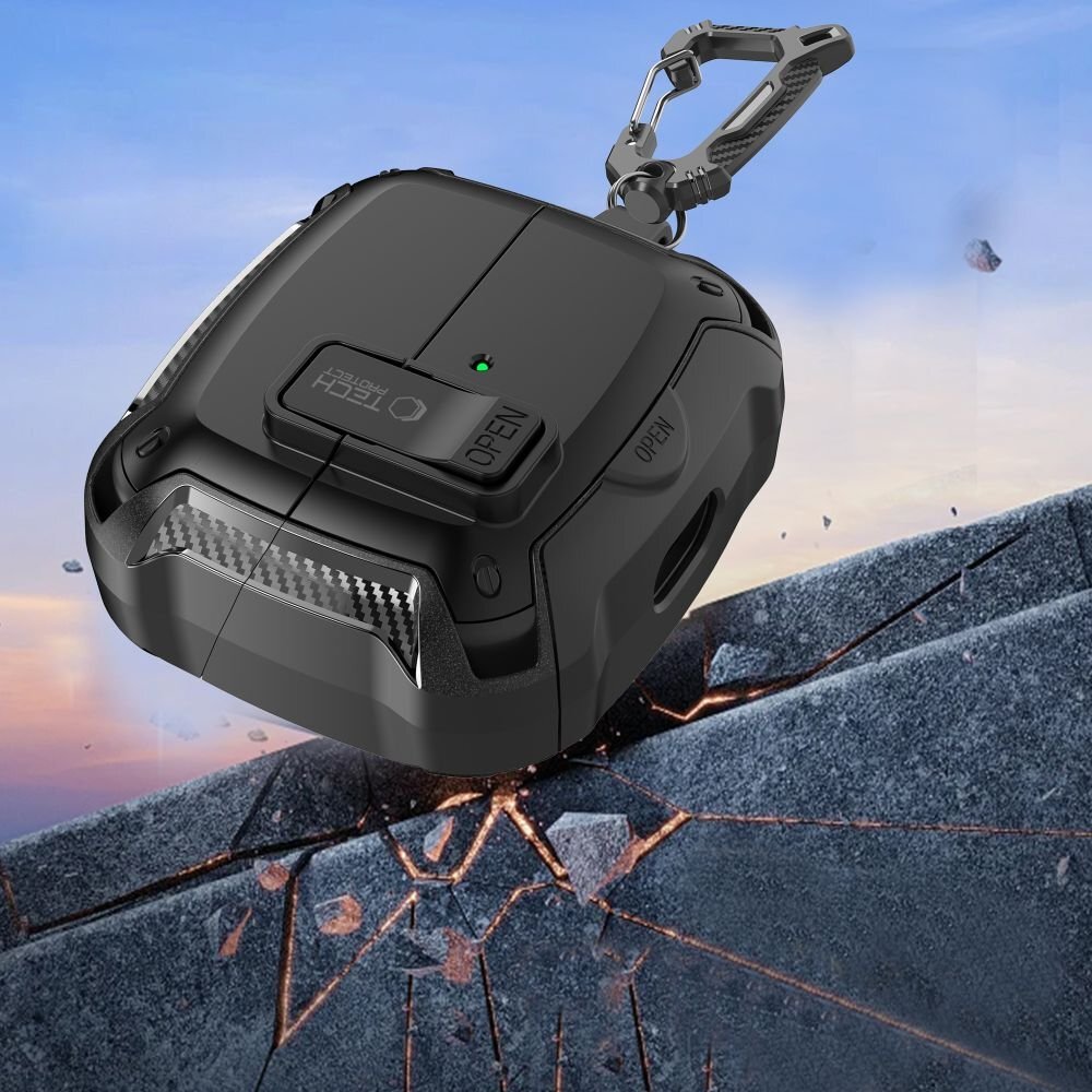 Samsung Galaxy Buds 3 / 3 FE / 3 Pro Tech-Protect Silicone Hook dėklas – juodas 6