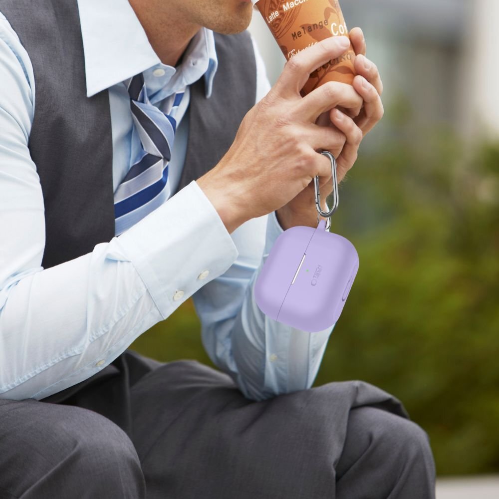 Samsung Galaxy Buds 3 / 3 FE / 3 Pro Tech-Protect Silicone Hook dėklas – violetinis 7 Samsung Galaxy Buds 3 / 3 FE / 3 Pro Tech-Protect Silicone Hook dėklas – violetinis 7