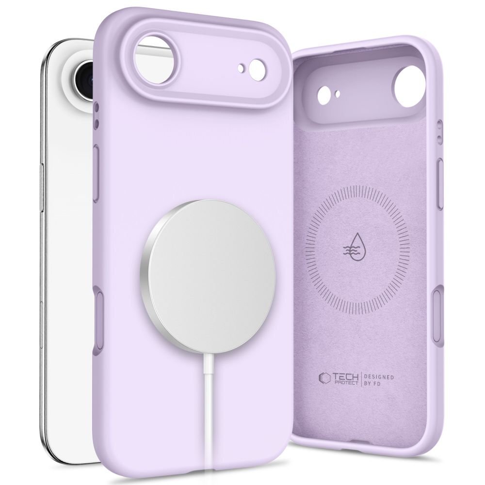 iPhone 17 Air dėklas Tech-Protect Silicone MagSafe – violetinis iPhone 17 Air dėklas Tech-Protect Silicone MagSafe – violetinis