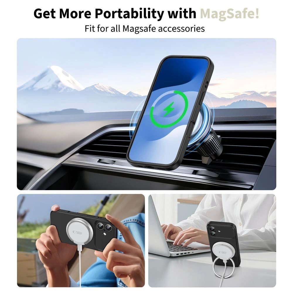 iPhone 17 Tech-Protect silikoninis MagSafe dėklas – juodas 2 iPhone 17 Tech-Protect silikoninis MagSafe dėklas – juodas 2