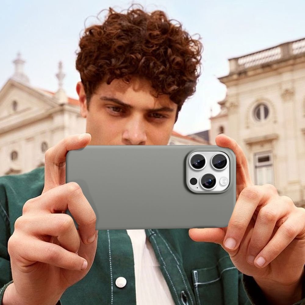 iPhone 17 Pro Max Tech-Protect Silicone MagSafe dėklas – pilkas 4 iPhone 17 Pro Max Tech-Protect Silicone MagSafe dėklas – pilkas 4