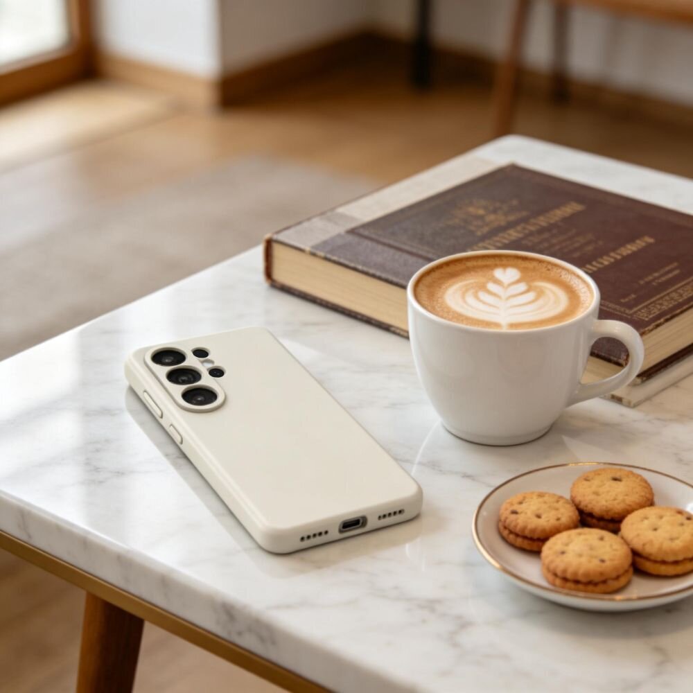 Samsung Galaxy S26 Ultra Tech-Protect Silicone MagSafe dėklas – smėlinis 2