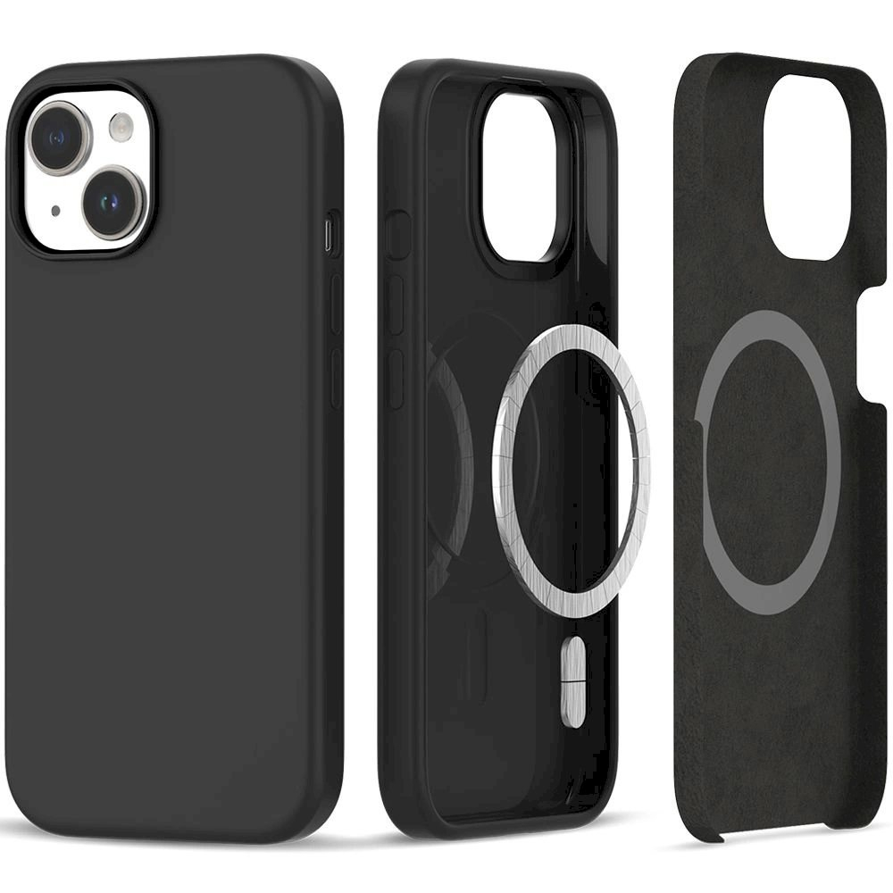 Tech-Protect Silicone MagSafe iPhone 15 Dėklas - Matte Juodas Tech-Protect Silicone MagSafe iPhone 15 Dėklas - Matte Juodas