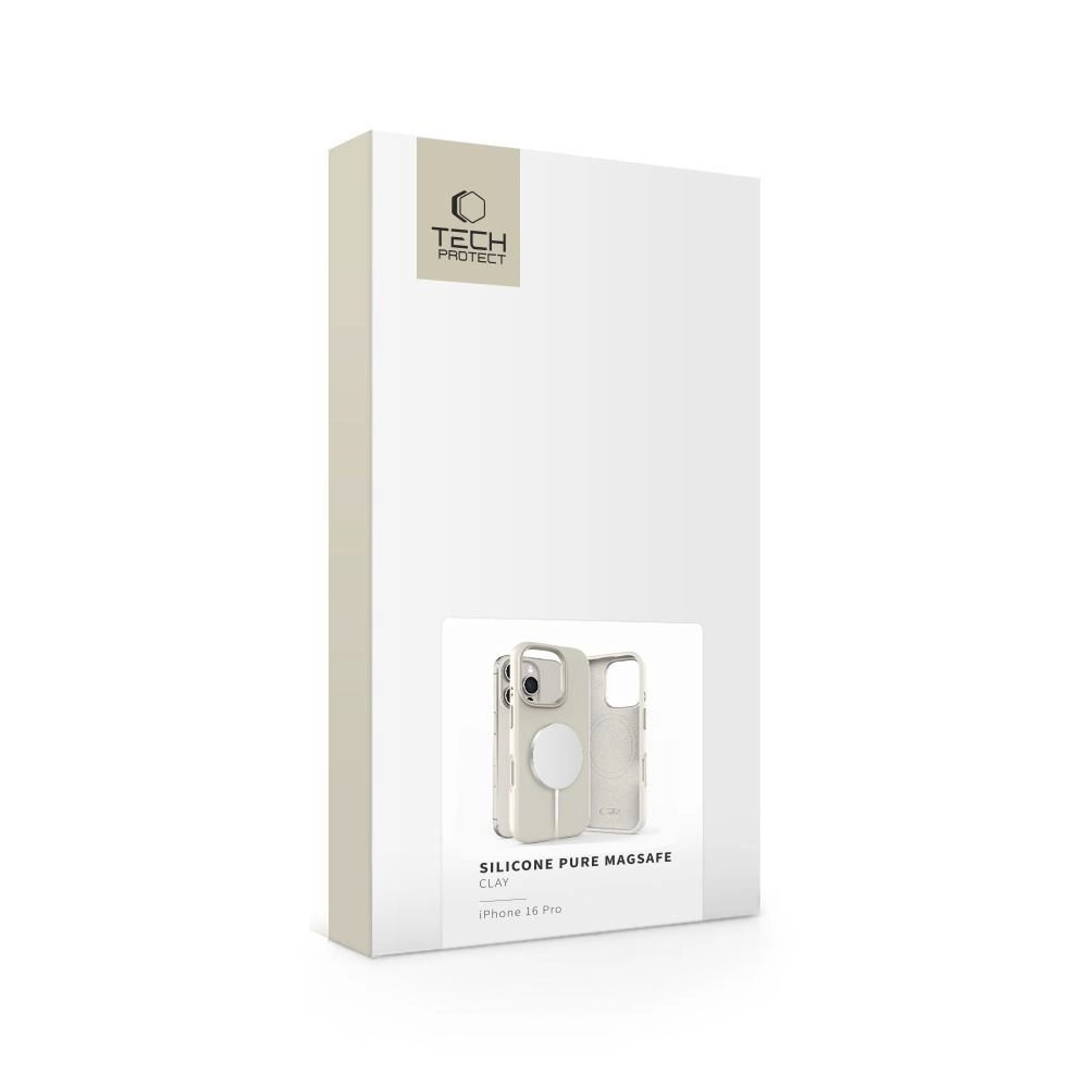 Tech-Protect Silicone PU MagSafe iPhone 16 Pro Dėklas - Beige 3 Tech-Protect Silicone PU MagSafe iPhone 16 Pro Dėklas - Beige 3