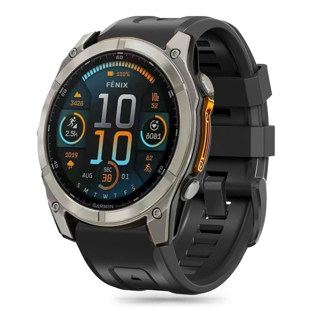 Tech-Protect Silicone Strap Garmin Fenix 5 / 6 / 6 Pro / 7 / 8 (47mm) / E - Juodas Tech-Protect Silicone Strap Garmin Fenix 5 / 6 / 6 Pro / 7 / 8 (47mm) / E - Juodas