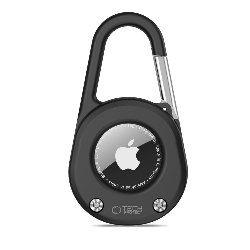 Apple AirTag 1/2 Tech-Protect SlideLock Carabiner Keychain dėklas – juodas Apple AirTag 1/2 Tech-Protect SlideLock Carabiner Keychain dėklas – juodas