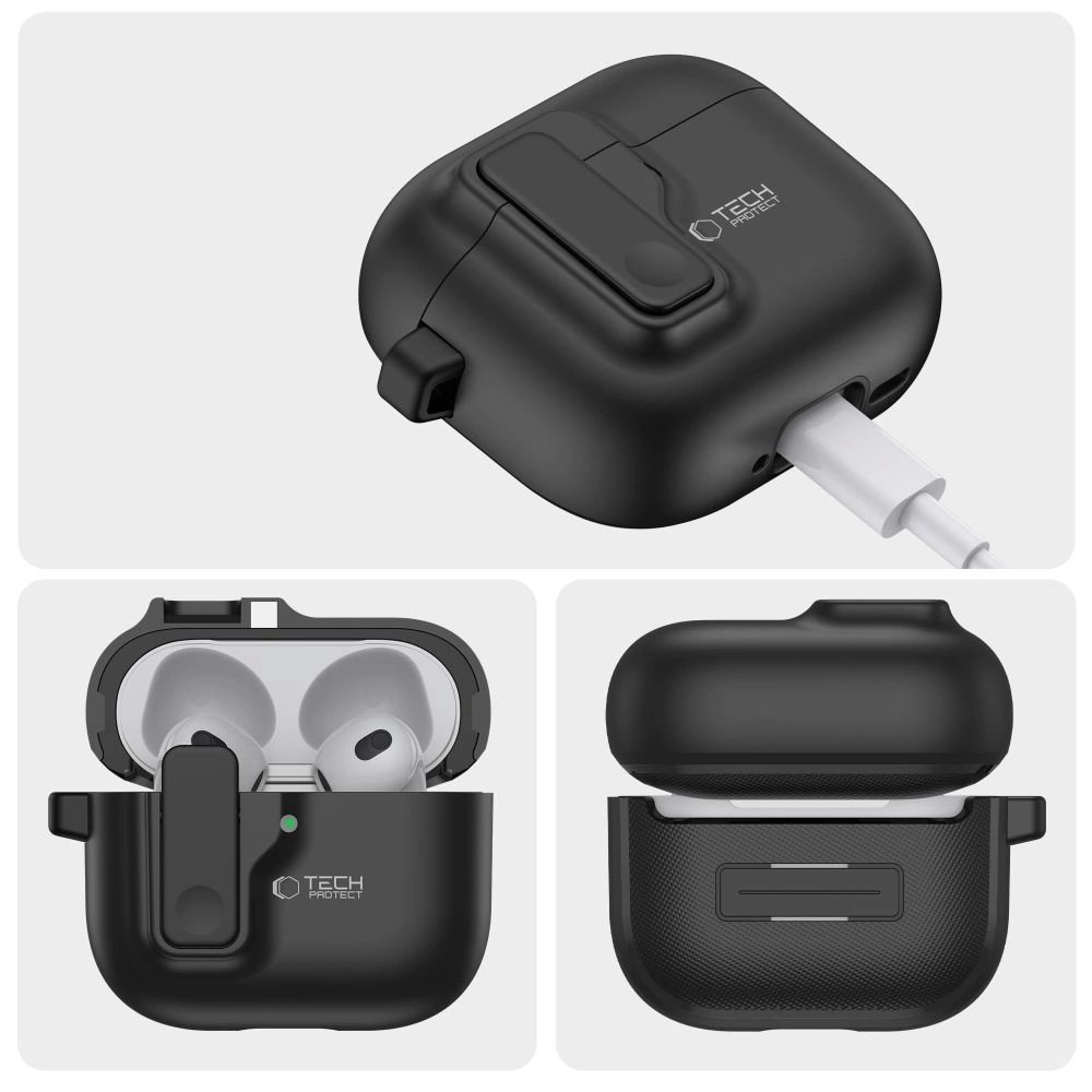 Tech-Protect Slim Hook Dėklas AirPods 4 - Juodas 3