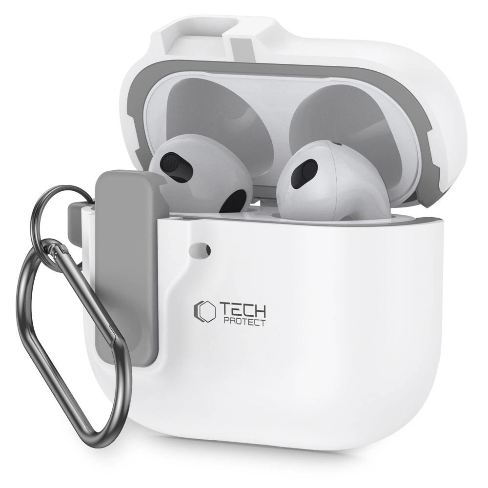 Tech-Protect Slim Hook Dėklas AirPods 4 - Baltas Tech-Protect Slim Hook Dėklas AirPods 4 - Baltas