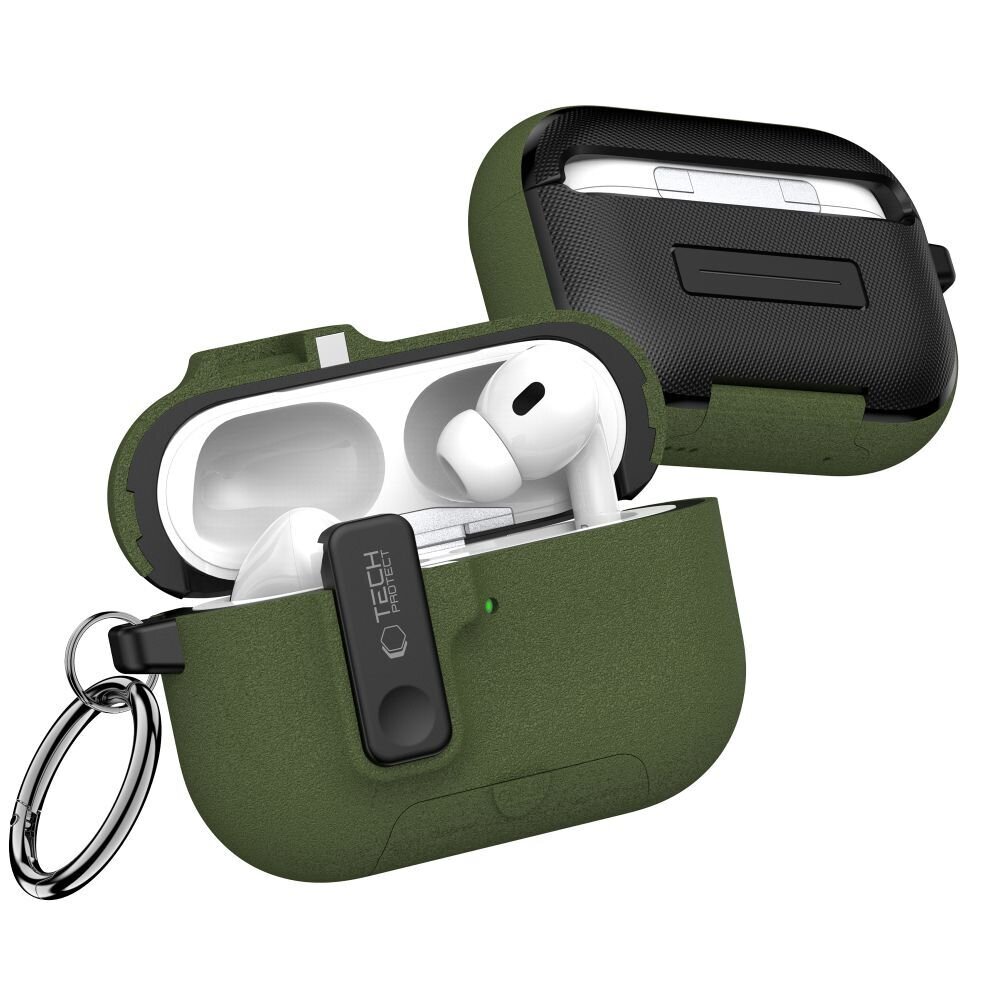 AirPods Pro 3 Tech-Protect Slim Hook dėklas – žalias 2 AirPods Pro 3 Tech-Protect Slim Hook dėklas – žalias 2