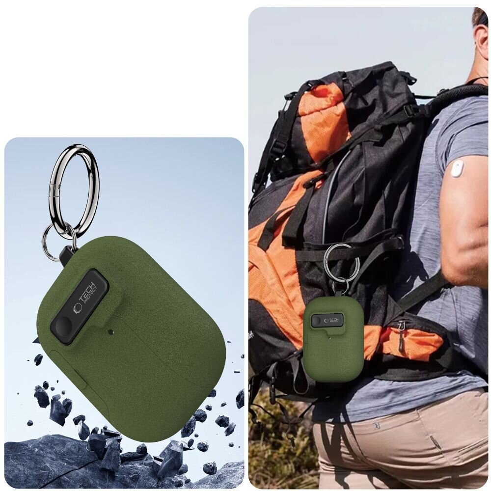 AirPods Pro 3 Tech-Protect Slim Hook dėklas – žalias 9