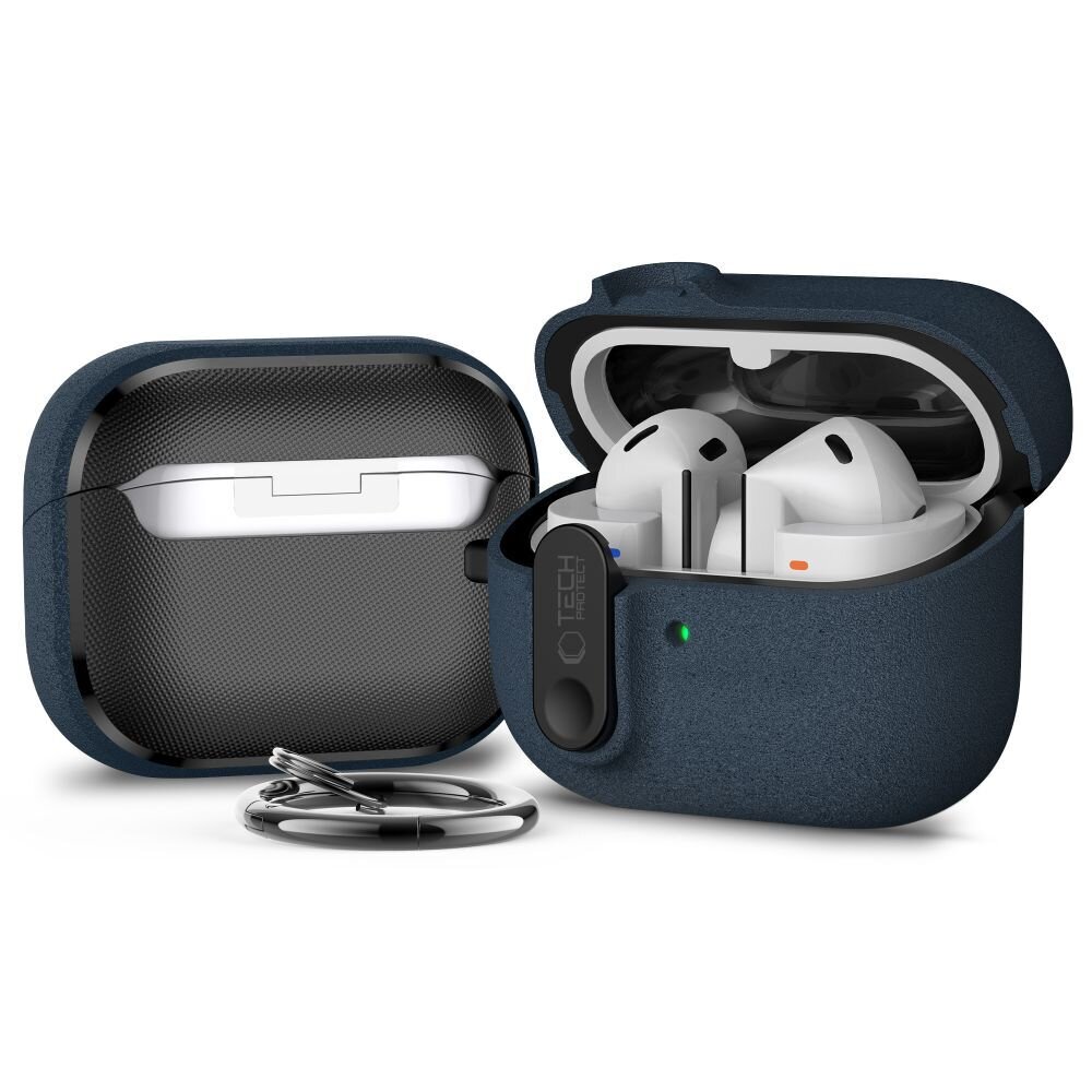 Samsung Galaxy Buds 3 / 3 FE / 3 Pro Tech-Protect Slim Hook dėklas – tamsiai mėlynas 1