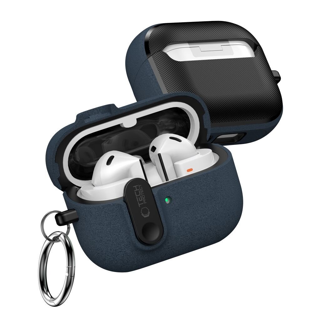 Samsung Galaxy Buds 3 / 3 FE / 3 Pro Tech-Protect Slim Hook dėklas – tamsiai mėlynas 2