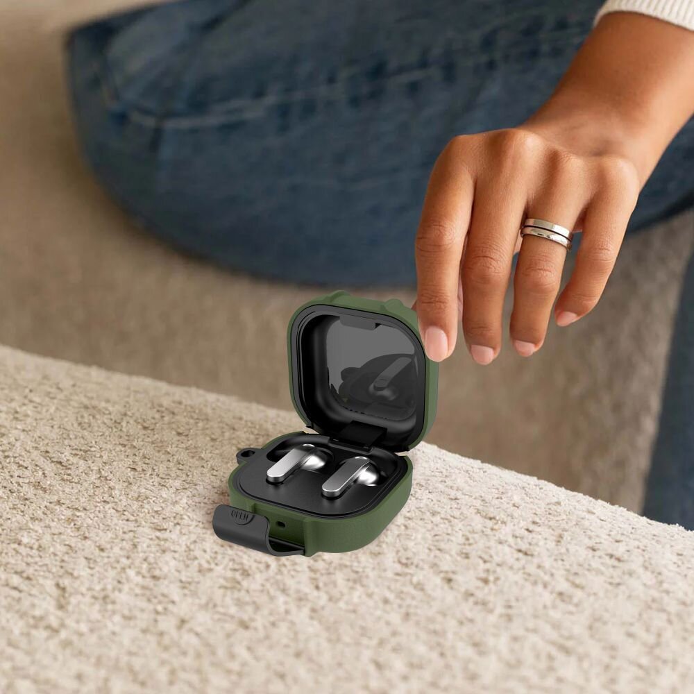 Samsung Galaxy Buds 4 / 4 Pro Tech-Protect Slim Hook dėklas – žalias 7