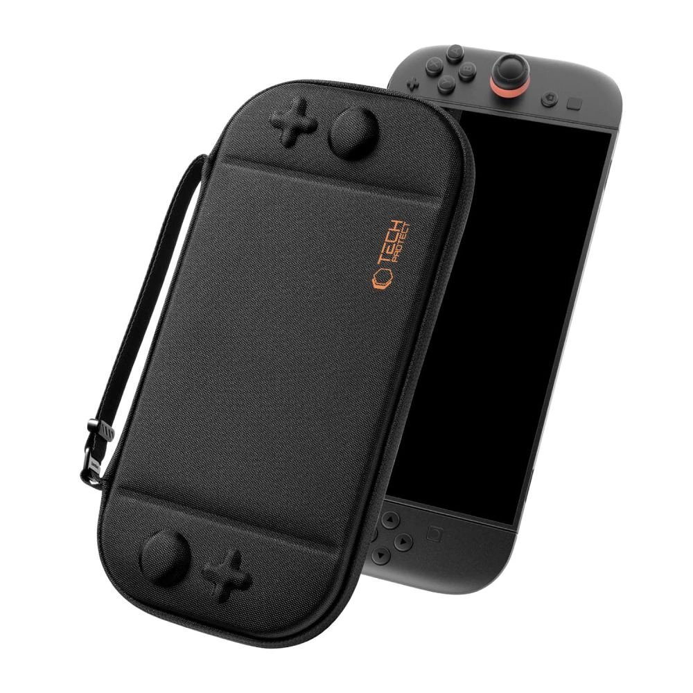 Nintendo Switch 2 dėklas Tech-Protect Slim Pouch – juodas 1