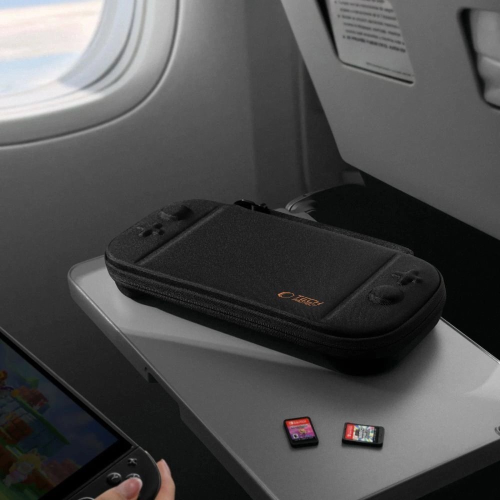 Nintendo Switch 2 dėklas Tech-Protect Slim Pouch – juodas 10