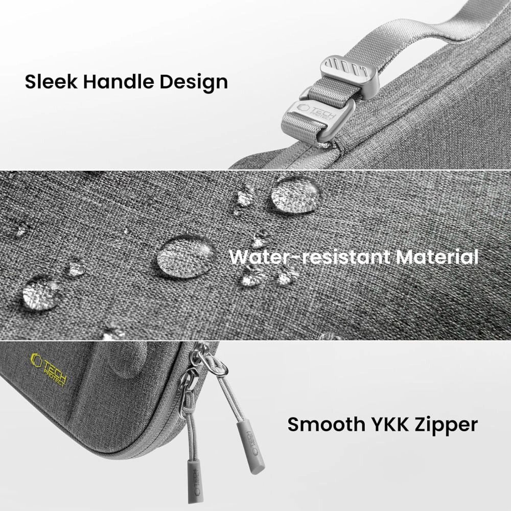 Nintendo Switch 2 dėklas Tech-Protect Slim Pouch – pilkas 7