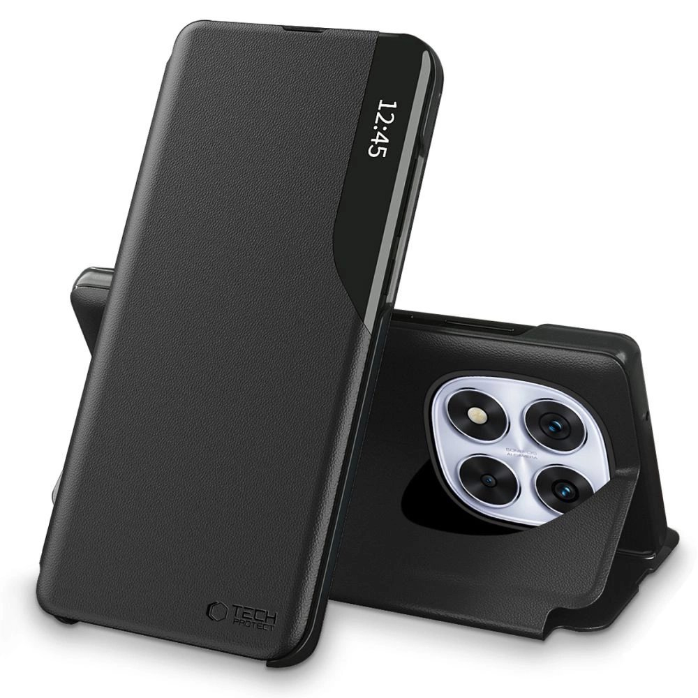 Tech-Protect Smart View Dėklas skirtas Xiaomi Redmi Note 14 Pro 5G / Poco X7 5G - Juodas Tech-Protect Smart View Dėklas skirtas Xiaomi Redmi Note 14 Pro 5G / Poco X7 5G - Juodas