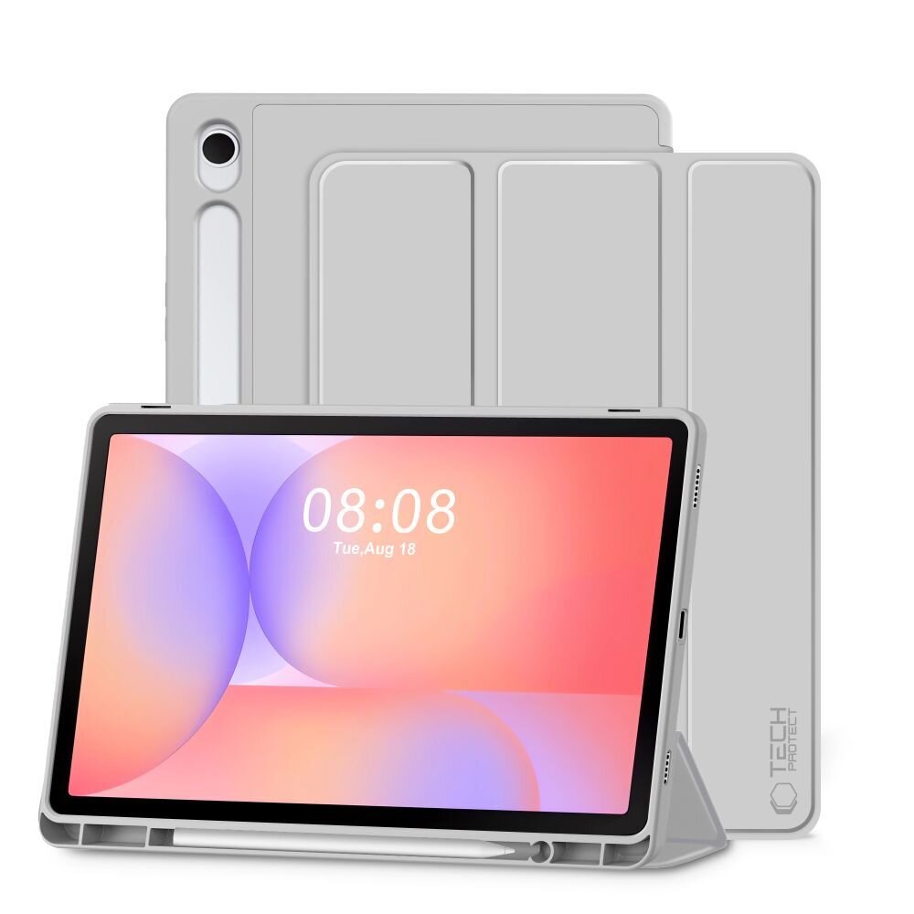 Samsung Galaxy Tab S9 11.0 / S9 FE / S10 FE / S10 Lite 10.9 Tech-Protect SmartCase Pen dėklas – pilkas Samsung Galaxy Tab S9 11.0 / S9 FE / S10 FE / S10 Lite 10.9 Tech-Protect SmartCase Pen dėklas – pilkas