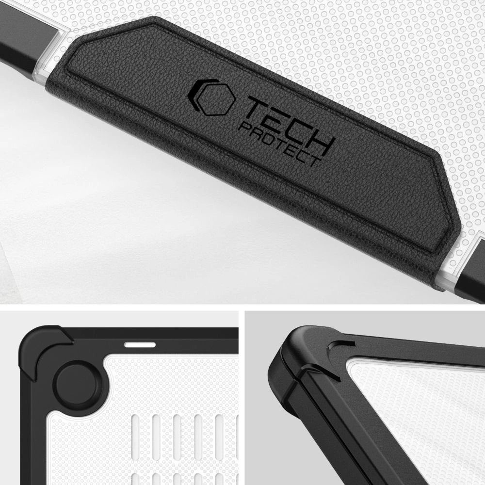 MacBook Air 13" 2023–2025 M2 / M3 / M4 – Tech-Protect SmartShell Pro dėklas - Skaidrus/Juodas 5