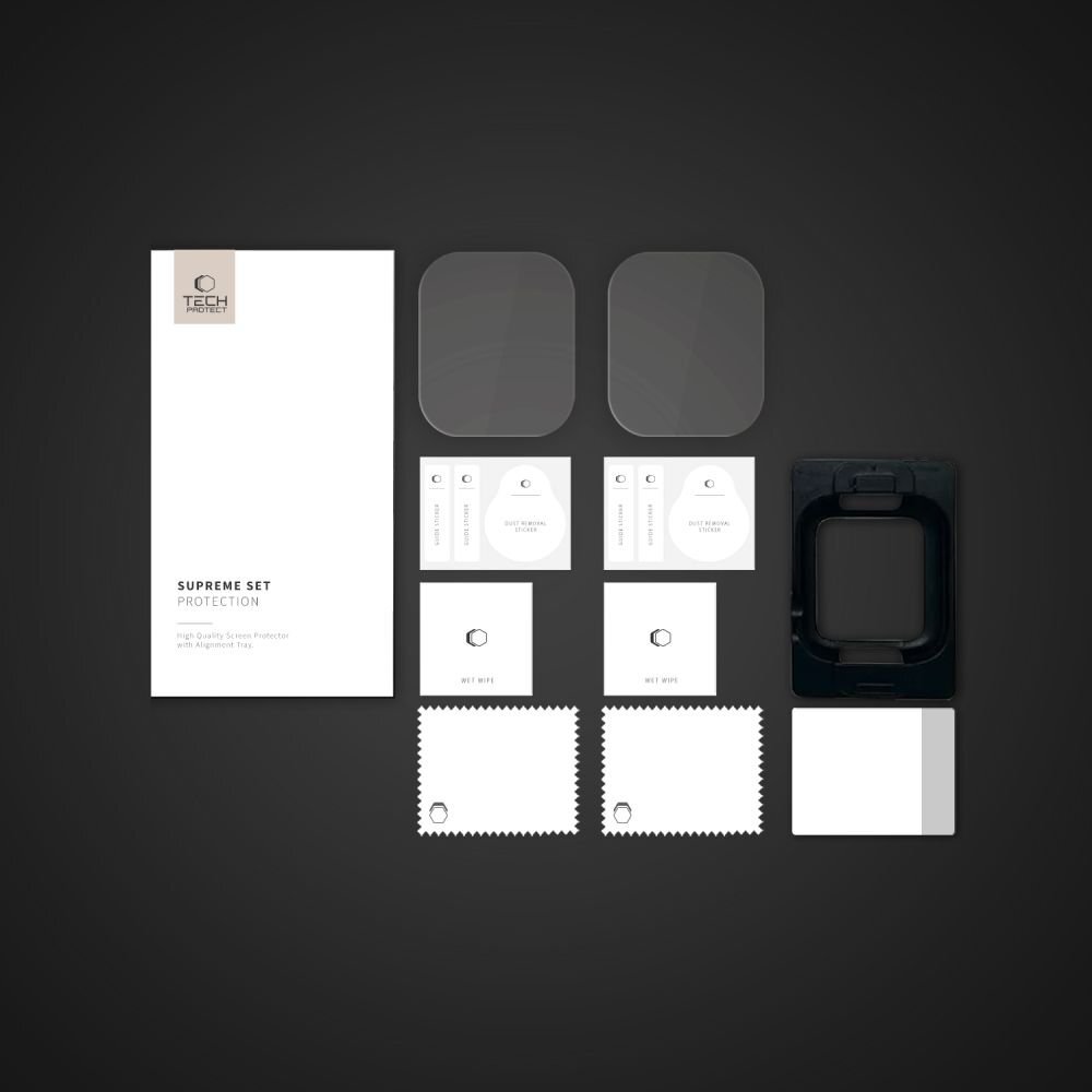 Apple Watch 10 42 mm apsauginė plėvelė Tech-Protect Supreme Hydrogel 2 vnt. – skaidri 4