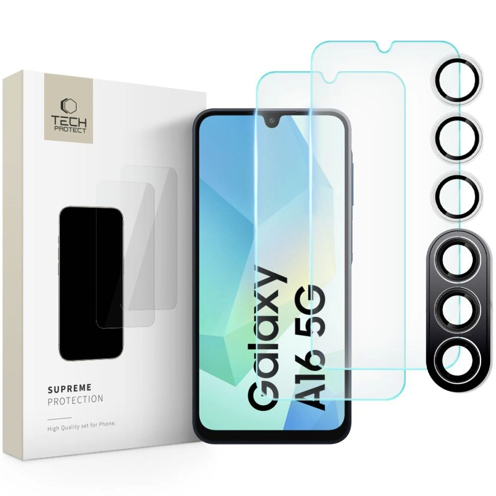 Tech-Protect Supreme Set Apsauginis stiklas Samsung Galaxy A16 4G / 5G - Transparent Tech-Protect Supreme Set Apsauginis stiklas Samsung Galaxy A16 4G / 5G - Transparent
