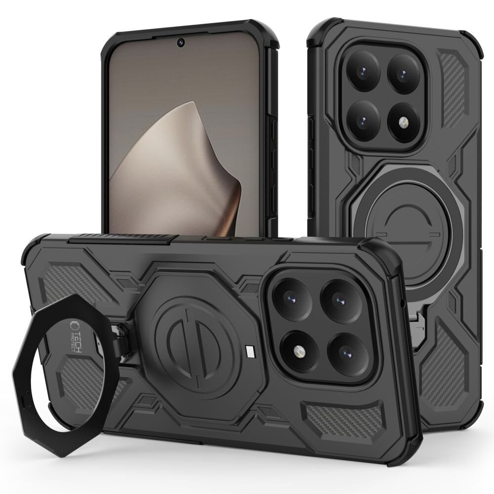 Xiaomi 15T Tech-Protect TacticStand MagSafe dėklas – juodas Xiaomi 15T Tech-Protect TacticStand MagSafe dėklas – juodas
