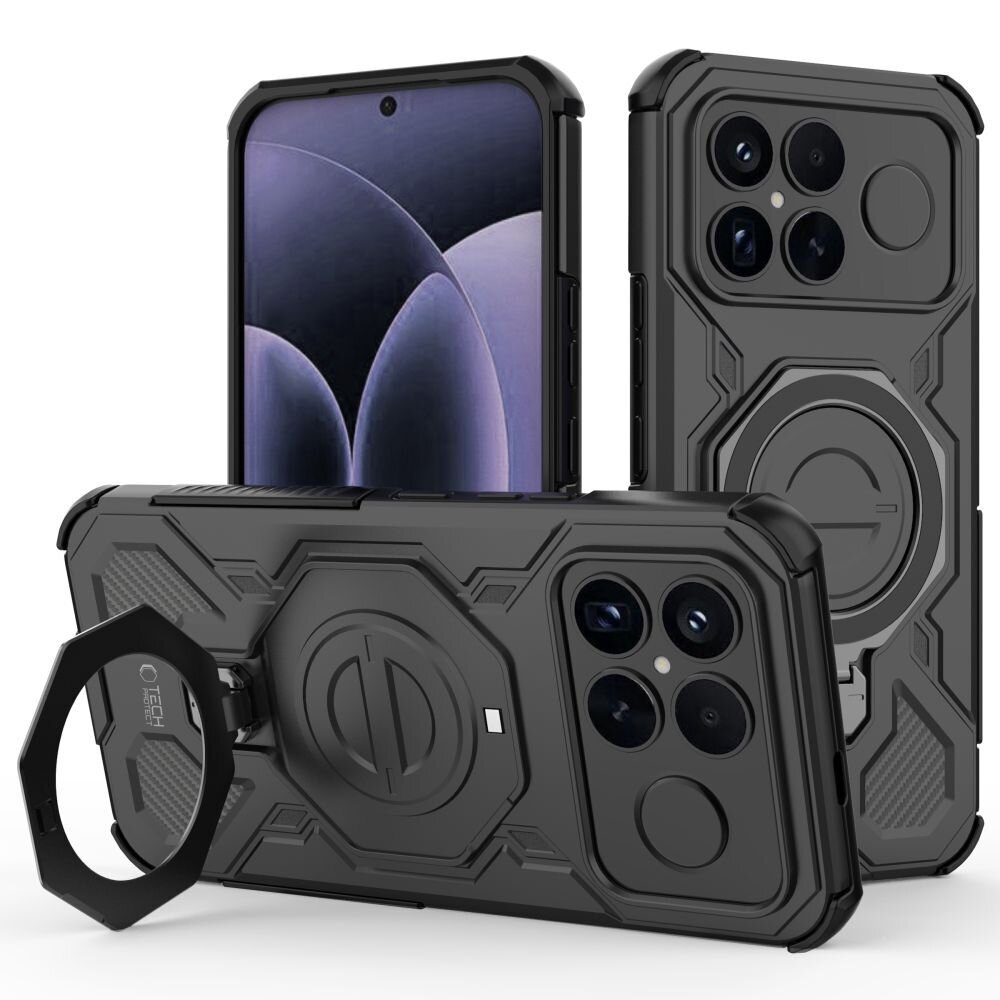 Xiaomi Poco F8 Ultra Tech-Protect TacticStand MagSafe dėklas – juodas Xiaomi Poco F8 Ultra Tech-Protect TacticStand MagSafe dėklas – juodas