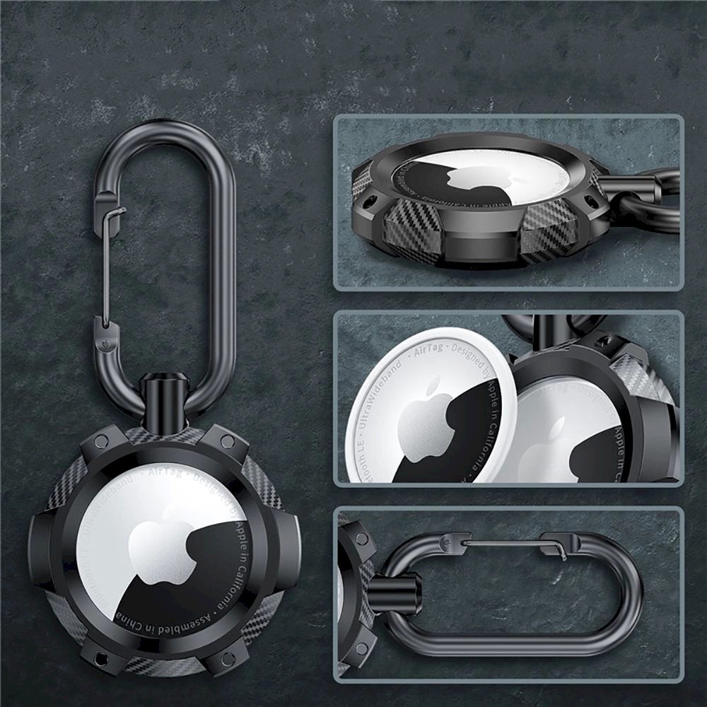 Tech-Protect TPUCarbon Dėklas Apple AirTag - Juodas 7 Tech-Protect TPUCarbon Dėklas Apple AirTag - Juodas 7