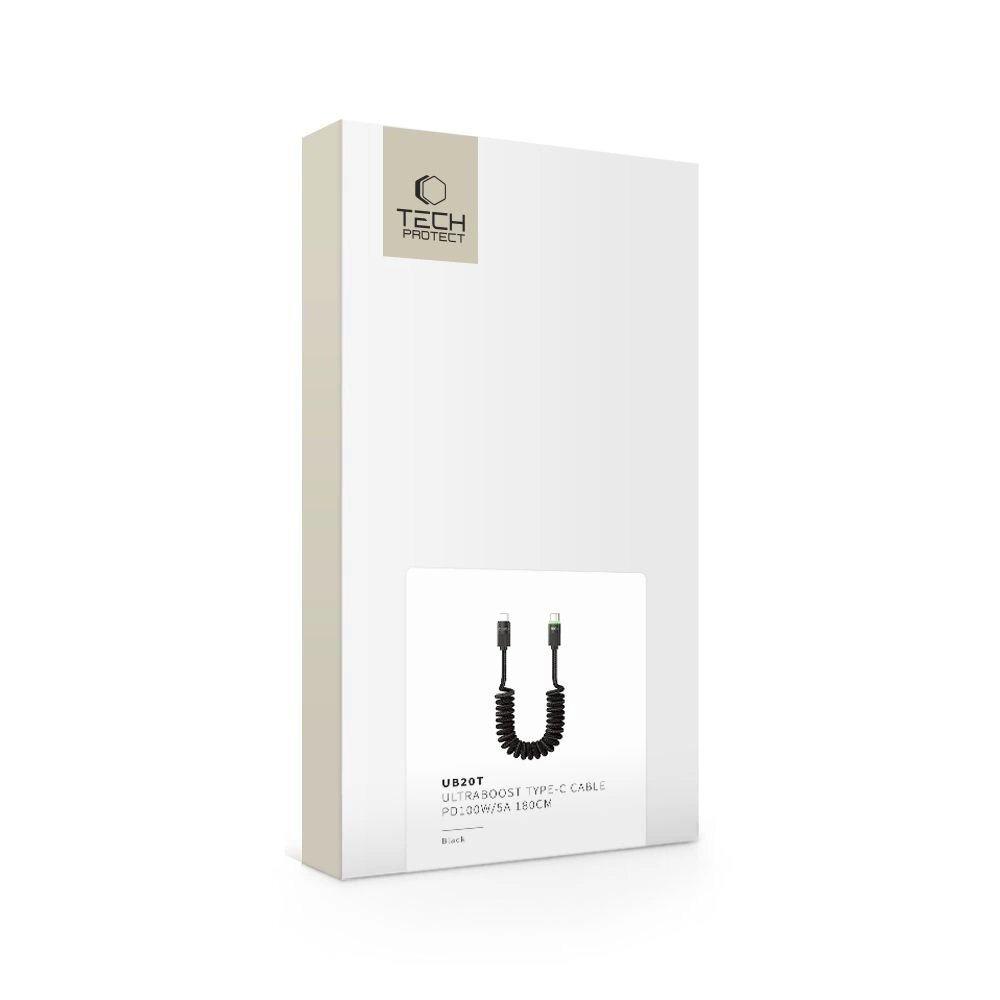 Krovimo laidas Tech-Protect UB20T UltraBoost USB Type-C PD100W / 5A 180 cm – juodas 6