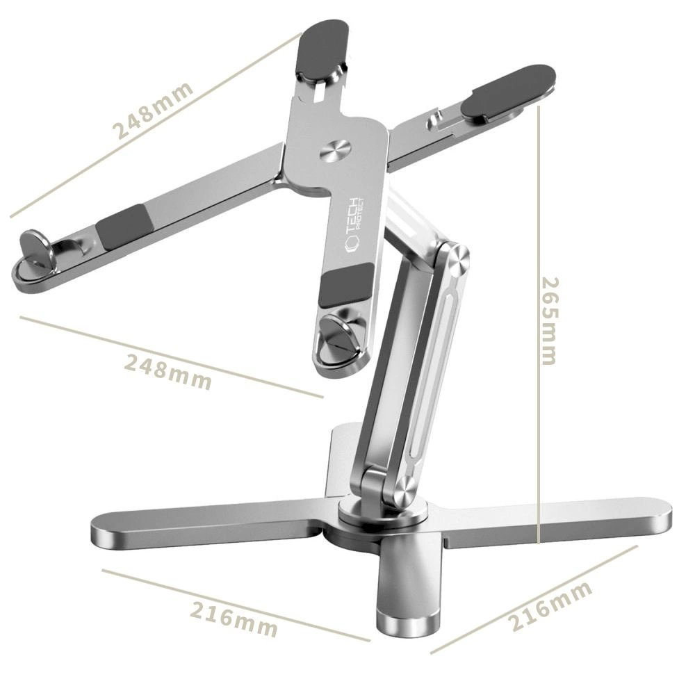 Tech-Protect ULS200 universal stand laptops up to 16" - silver 3 Tech-Protect ULS200 universal stand laptops up to 16" - silver 3
