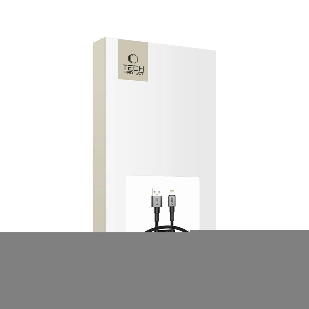 Krovimo laidas Tech-Protect UltraBoost DNA USB-A / Lightning 12W / 2.4A 25 cm – pilkas 6