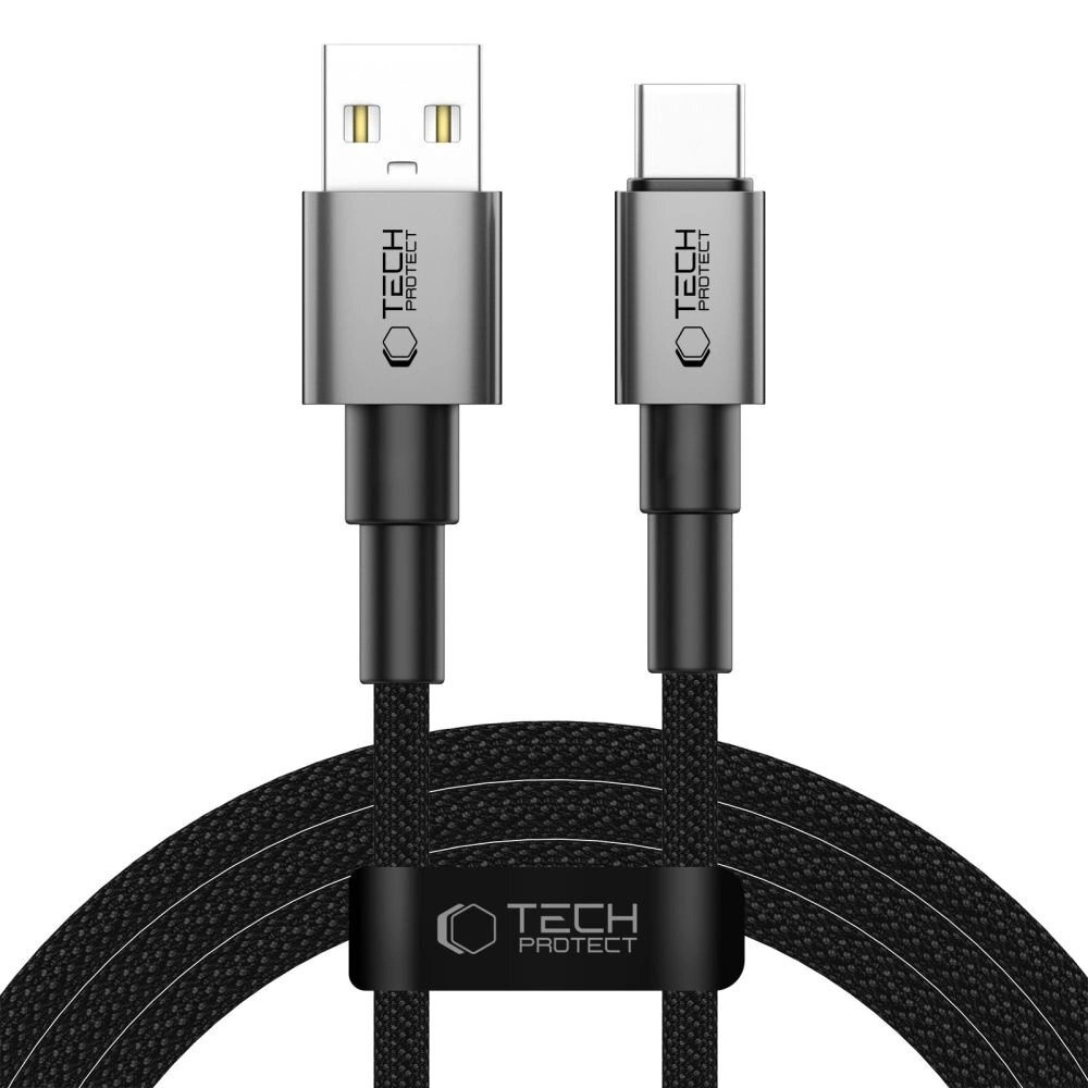 Krovimo laidas Tech-Protect UltraBoost DNA USB-A / USB-C 15W / 3A 200 cm – pilkas Krovimo laidas Tech-Protect UltraBoost DNA USB-A / USB-C 15W / 3A 200 cm – pilkas