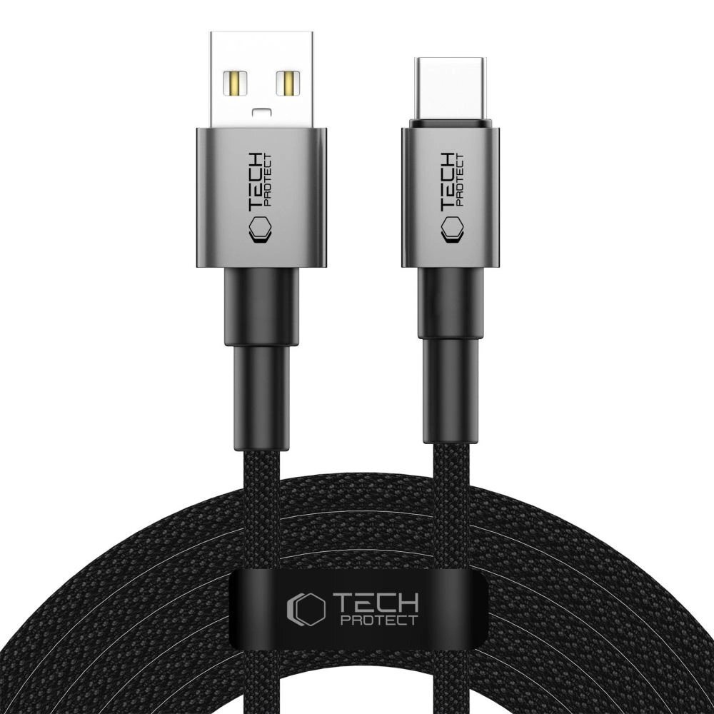 Krovimo laidas Tech-Protect UltraBoost DNA USB-A / USB-C 15W / 3A 300 cm – pilkas Krovimo laidas Tech-Protect UltraBoost DNA USB-A / USB-C 15W / 3A 300 cm – pilkas