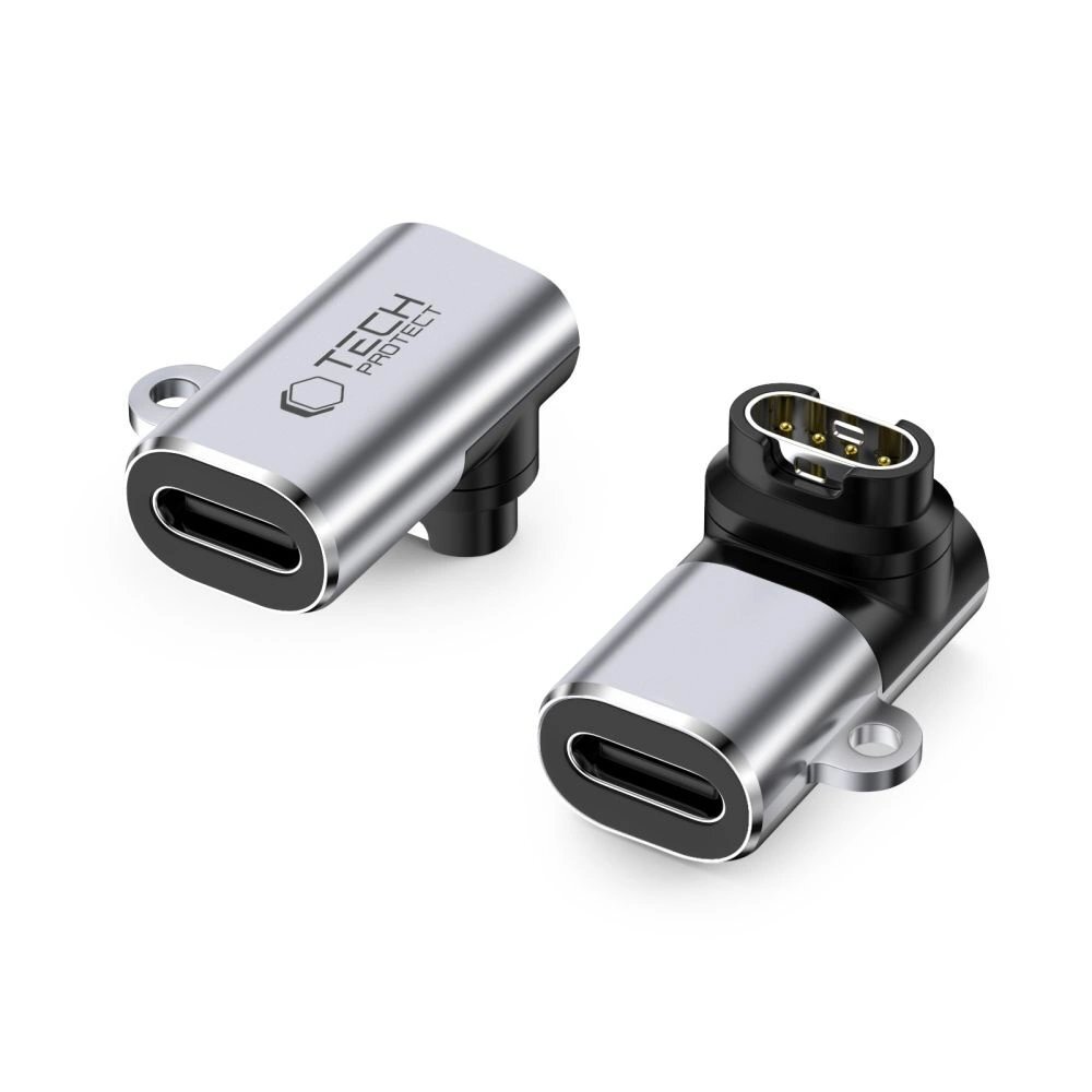 Adapteris Tech-Protect UltraBoost USB-C kampinis Garmin laikrodžiui – pilkas