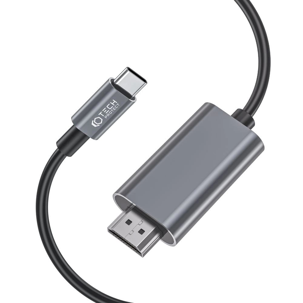 Tech-Protect UltraBoost USB-C / HDMI 4K 60Hz Kabelis 2m - Juodas 1 Tech-Protect UltraBoost USB-C / HDMI 4K 60Hz Kabelis 2m - Juodas 1