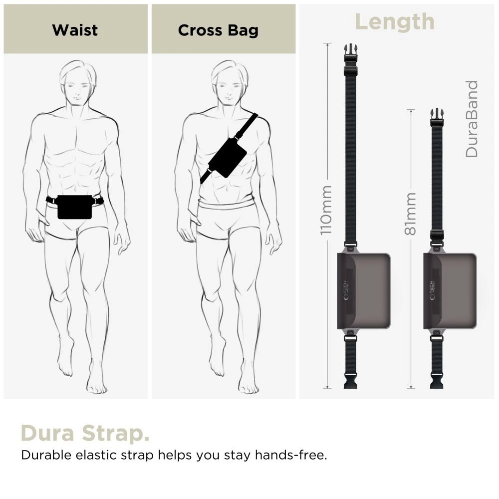 Tech-Protect UWP10 Vandeniui atsparus maišelis – juodas 3