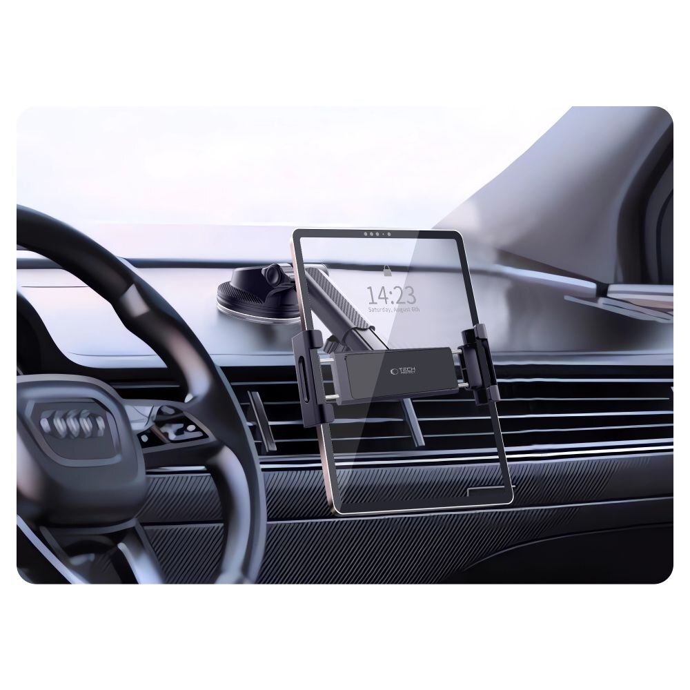 Planšetės laikiklis Tech-Protect V4 automobilio prietaisų skydeliui – juodas 3 Planšetės laikiklis Tech-Protect V4 automobilio prietaisų skydeliui – juodas 3