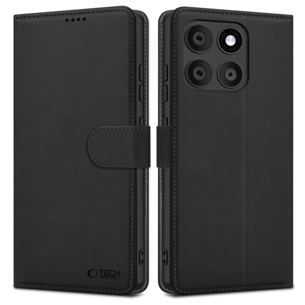 Motorola Edge 60 Fusion Tech-Protect Wallet dėklas - juodas Motorola Edge 60 Fusion Tech-Protect Wallet dėklas - juodas