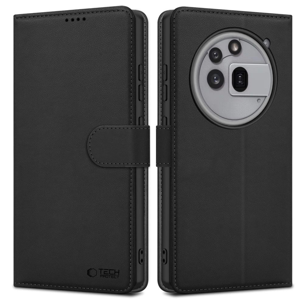 Nothing Phone 3A Pro – Tech-Protect Wallet dėklas - Matinis juodas