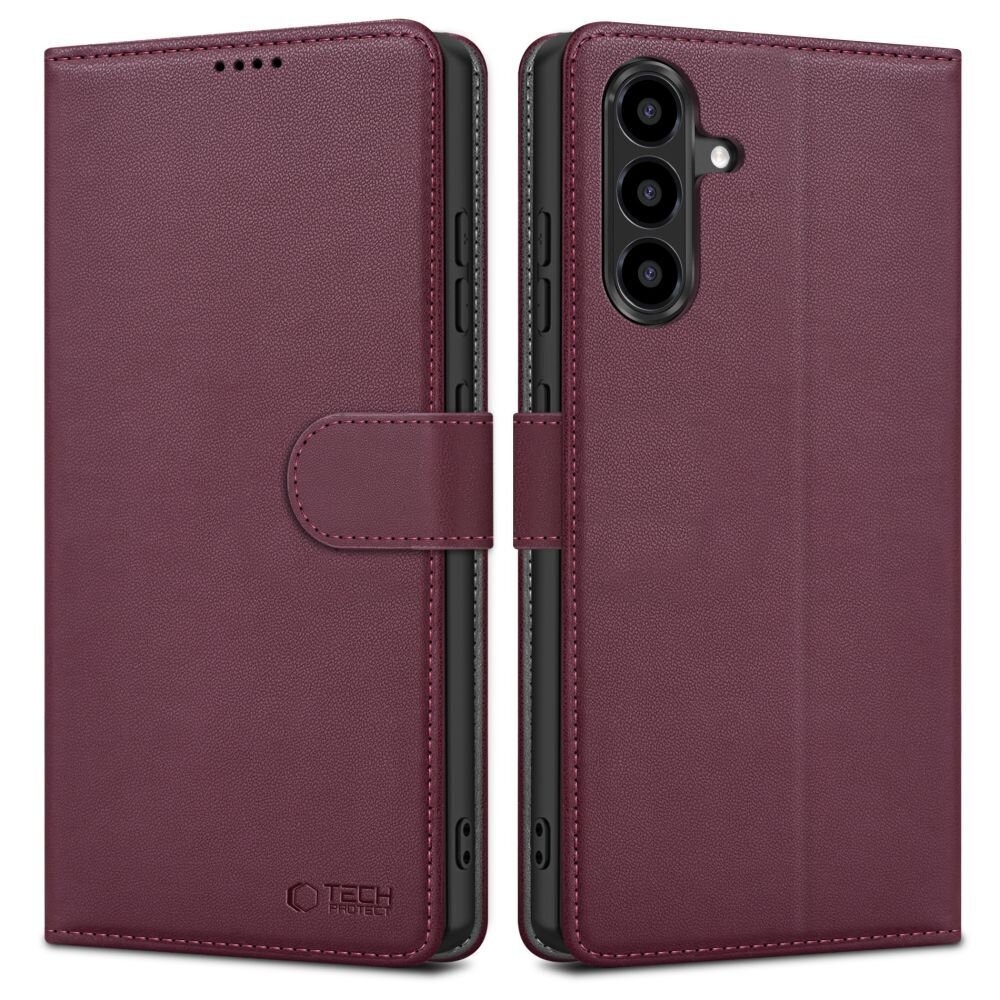 Samsung Galaxy A36 / A56 / A37 5G Tech-Protect Wallet dėklas – bordo Samsung Galaxy A36 / A56 / A37 5G Tech-Protect Wallet dėklas – bordo