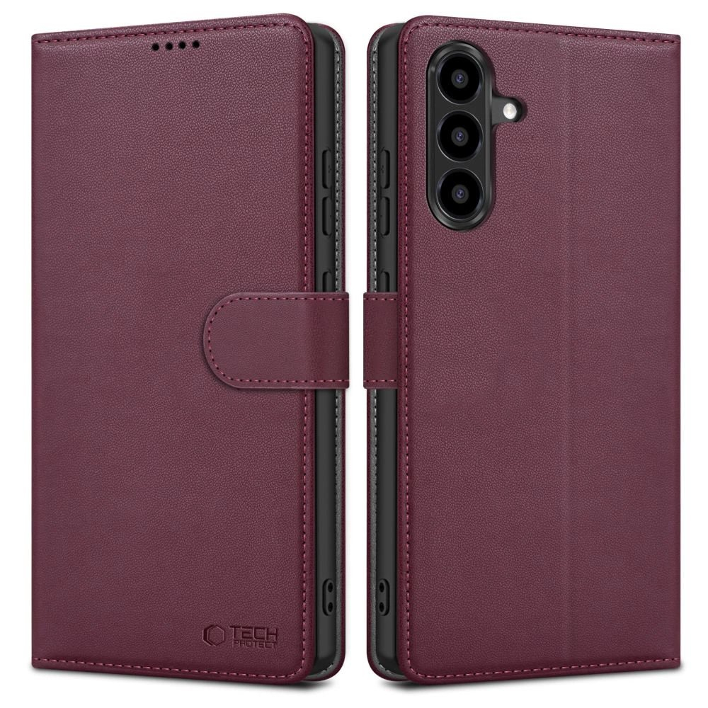 Tech-Protect Piniginės tipo Dėklas skirtas Samsung Galaxy A56 5G - Burgundy