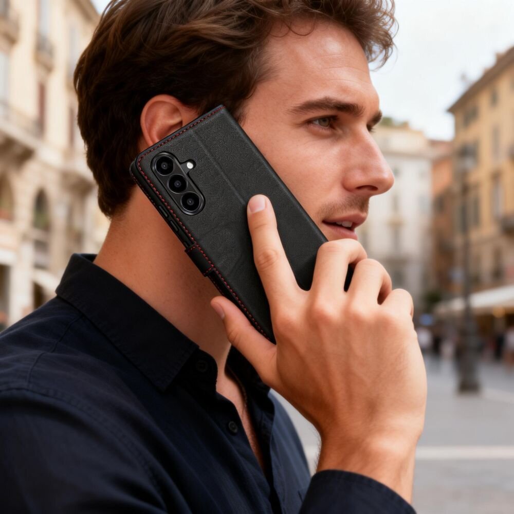 Samsung Galaxy A57 5G Tech-Protect Wallet dėklas – juodas ir raudonas 4 Samsung Galaxy A57 5G Tech-Protect Wallet dėklas – juodas ir raudonas 4