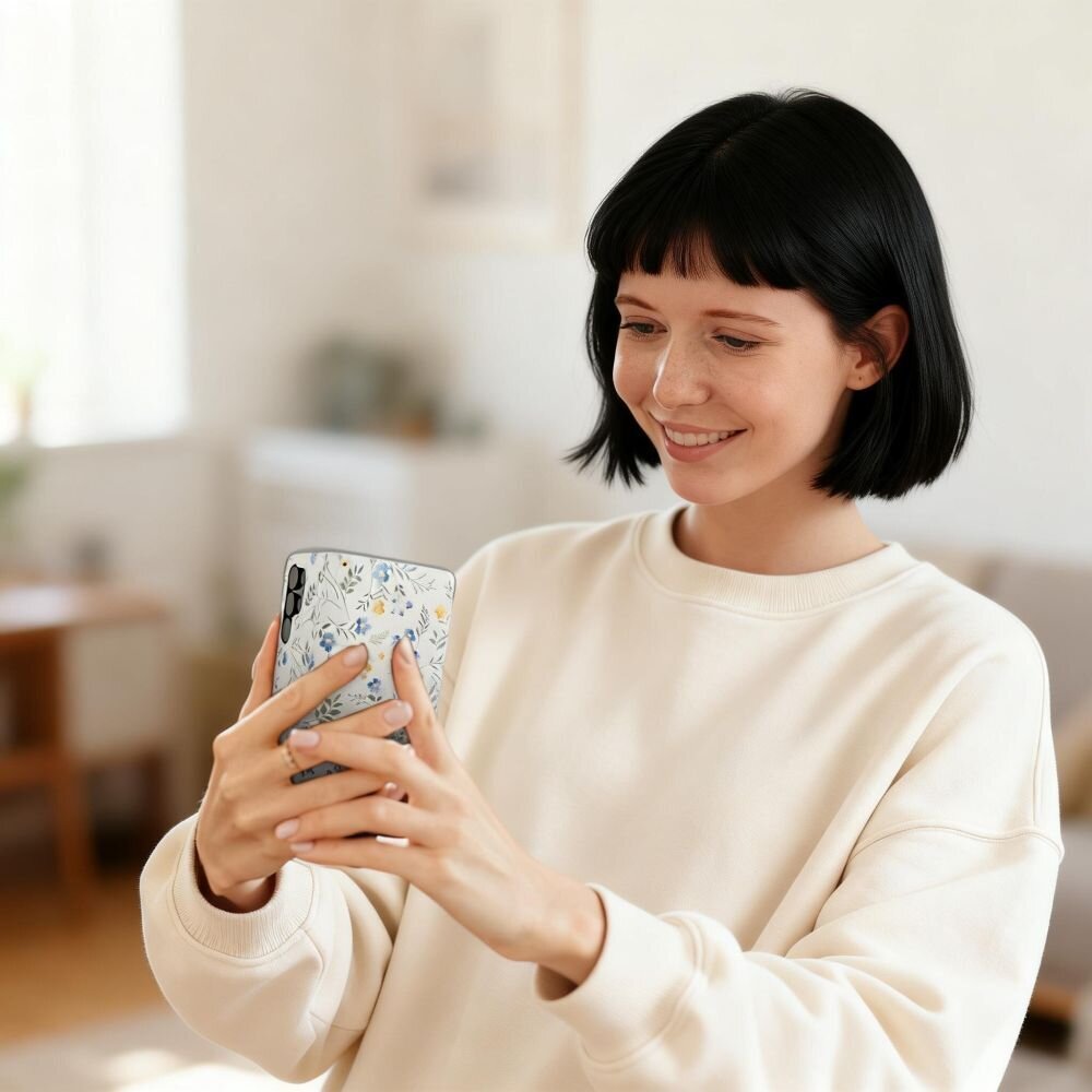 Samsung Galaxy A57 5G Tech-Protect Wallet dėklas – spalvotos gėlės 4