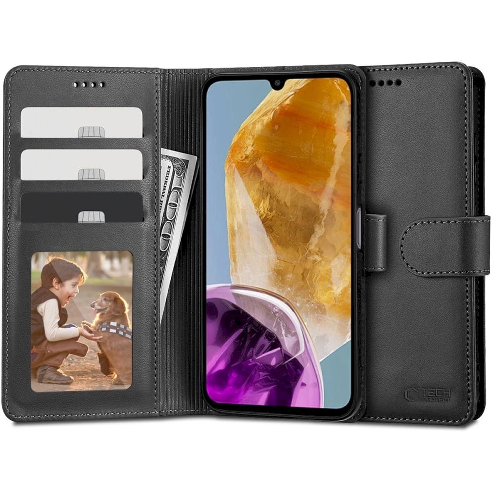 Tech-Protect Wallet Dėklas Samsung Galaxy M15 5G - Juodas Tech-Protect Wallet Dėklas Samsung Galaxy M15 5G - Juodas