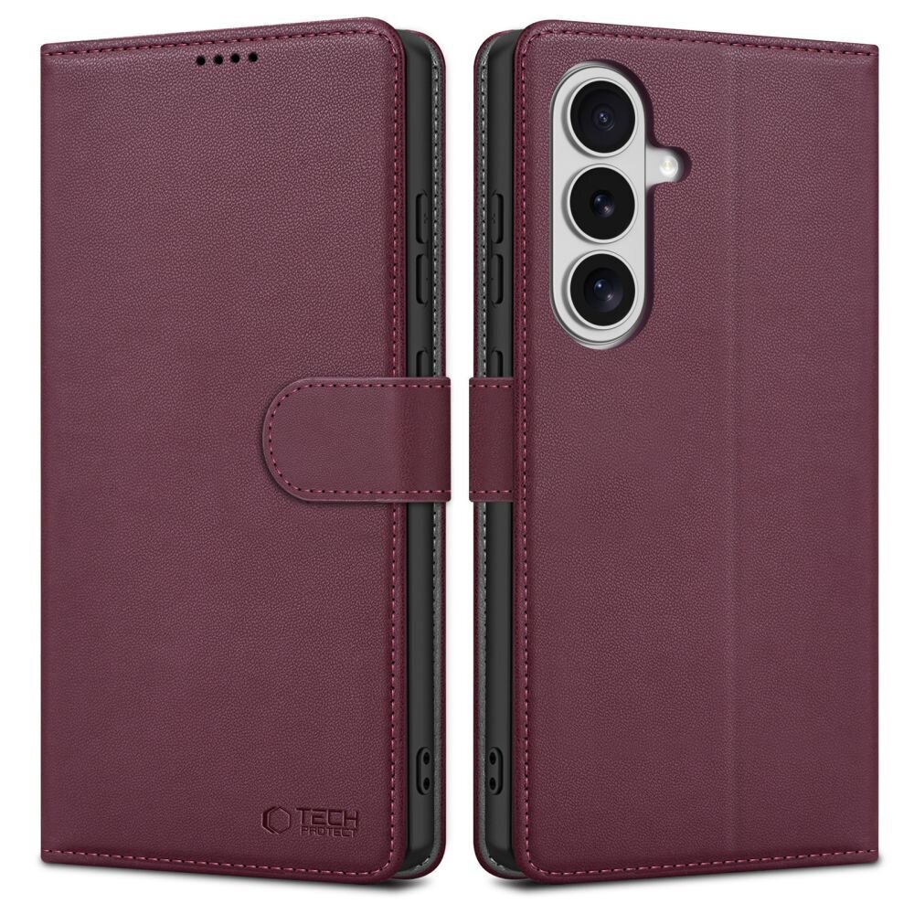 Samsung Galaxy S26 Tech-Protect Wallet dėklas – bordo Samsung Galaxy S26 Tech-Protect Wallet dėklas – bordo