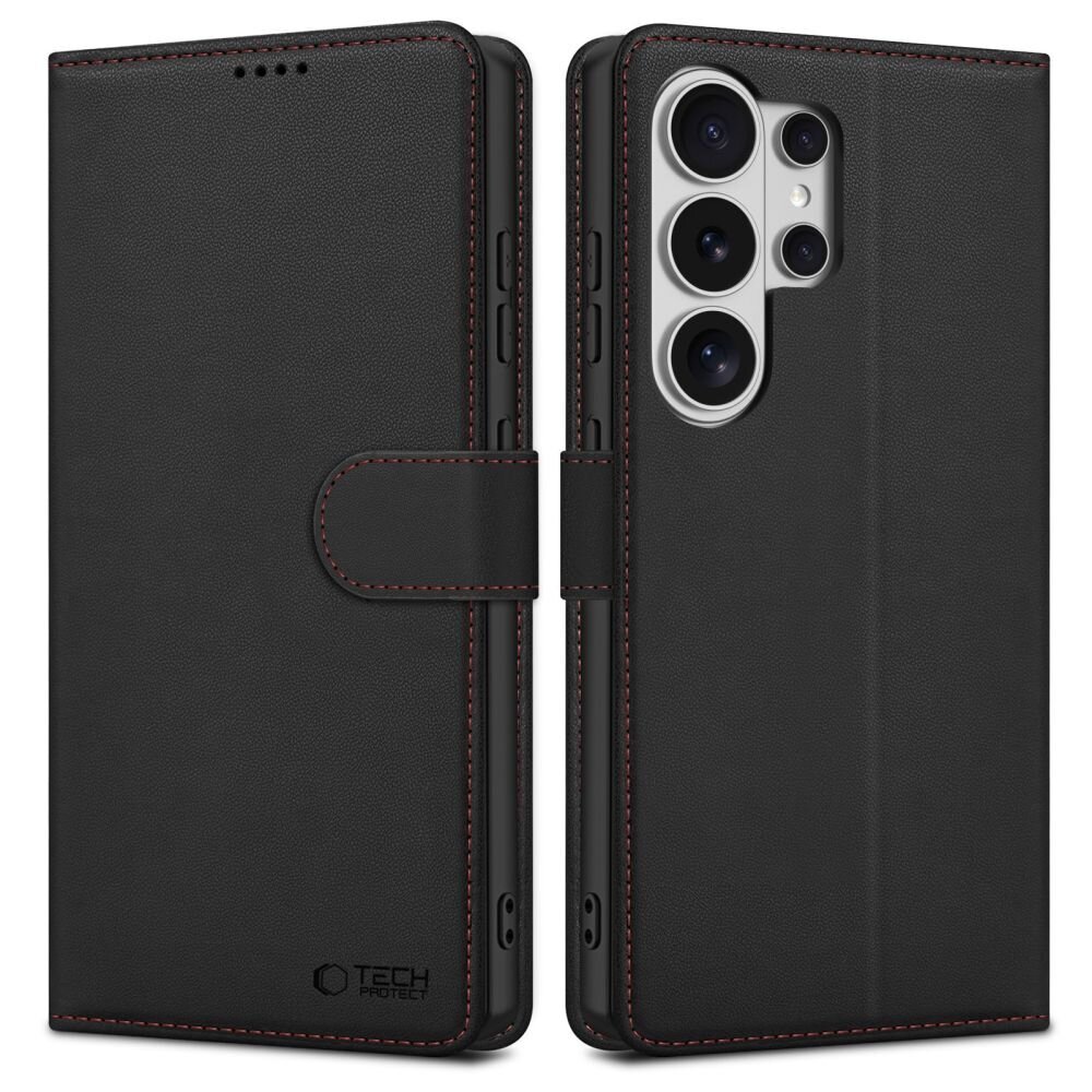 Samsung Galaxy S26 Ultra Tech-Protect Wallet dėklas – juodas ir raudonas 1
