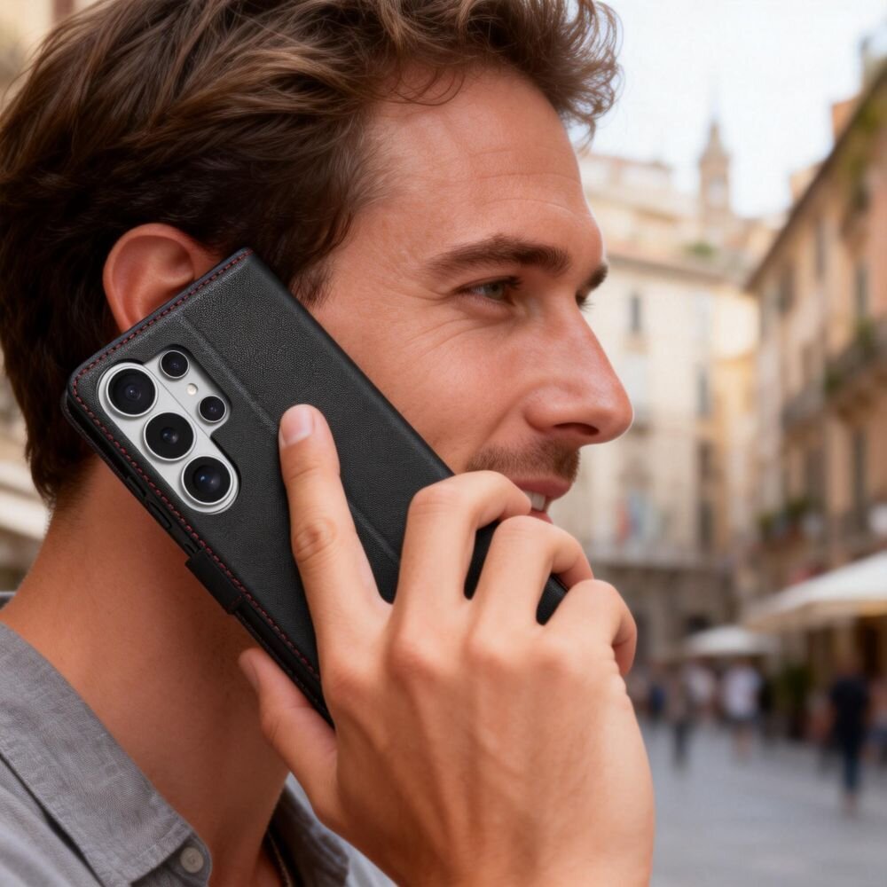 Samsung Galaxy S26 Ultra Tech-Protect Wallet dėklas – juodas ir raudonas 3 Samsung Galaxy S26 Ultra Tech-Protect Wallet dėklas – juodas ir raudonas 3