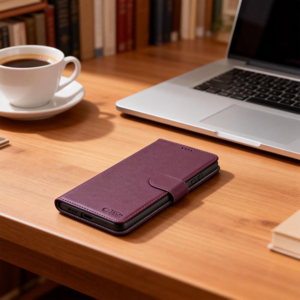 Samsung Galaxy S26 Ultra Tech-Protect Wallet dėklas – bordo 5