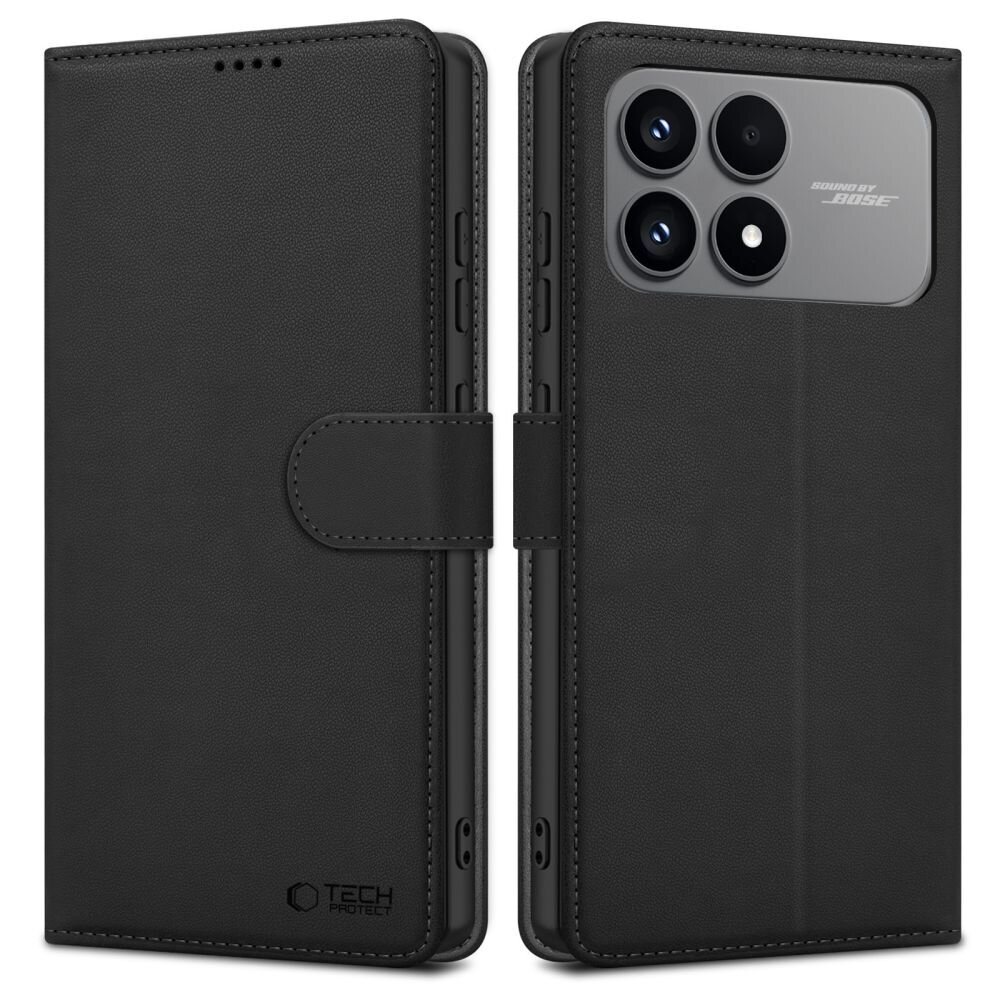 Xiaomi Poco F8 Tech-Protect Wallet dėklas – juodas Xiaomi Poco F8 Tech-Protect Wallet dėklas – juodas