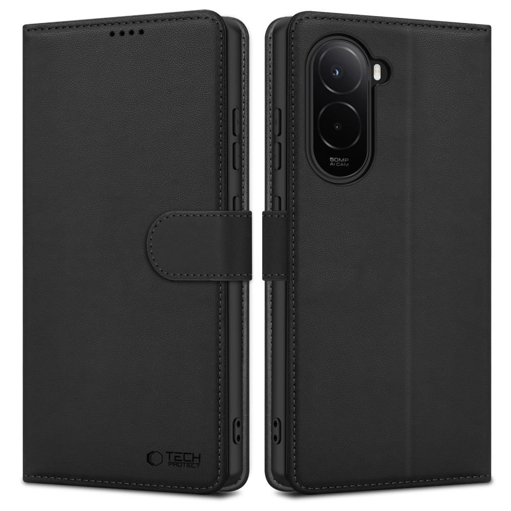 Xiaomi Poco M7 dėklas Tech-Protect Wallet – juodas Xiaomi Poco M7 dėklas Tech-Protect Wallet – juodas